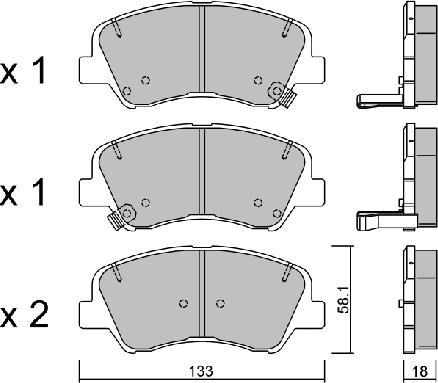 Aisin BPHY-1011 - Fren Balata Seti, Diskli Fren parcadolu.com