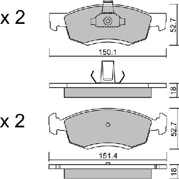 Aisin BPRE-1012 - Fren Balata Seti, Diskli Fren parcadolu.com