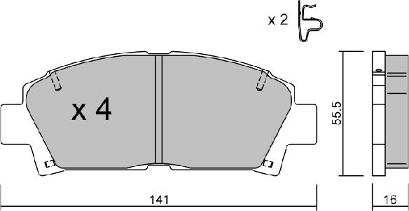 AISIN BPTO-1922 - Fren Balata Seti, Diskli Fren parcadolu.com