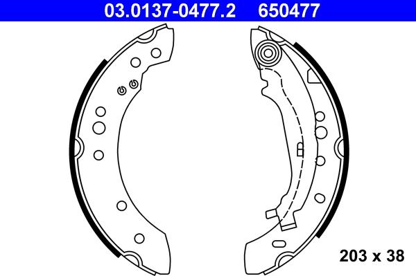 ATE 03.0137-0477.2 - Fren Pabuç Takımı parcadolu.com