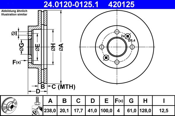 ATE 24.0120-0125.1 - Fren Diski parcadolu.com