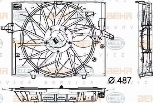 BEHR HELLA Service 8EW 351 034-271 - Fan Motoru, Motor Soğutması parcadolu.com