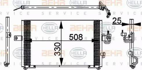 BEHR HELLA Service 8FC 351 037-271 - Klima Radyatörü / Kondansatör parcadolu.com