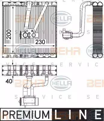 BEHR HELLA Service 8FV 351 330-711 - Evaporatör, Klima Sistemi parcadolu.com