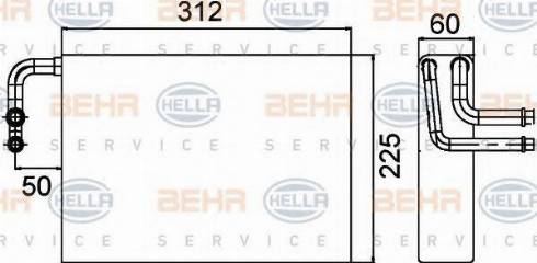 BEHR HELLA Service 8FV 351 210-801 - Evaporatör, Klima Sistemi parcadolu.com