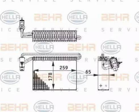 BEHR HELLA Service 8FV 351 210-721 - Evaporatör, Klima Sistemi parcadolu.com