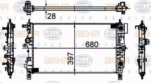 BEHR HELLA Service 8MK 376 749-861 - Motor Su Radyatörü parcadolu.com