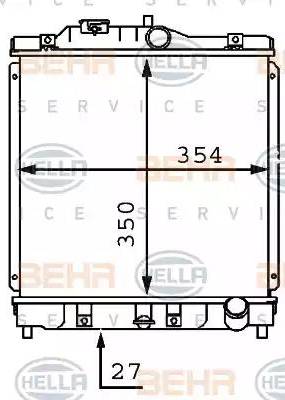 BEHR HELLA Service 8MK 376 707-551 - Motor Su Radyatörü parcadolu.com