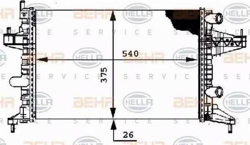 BEHR HELLA Service 8MK 376 714-344 - Motor Su Radyatörü parcadolu.com