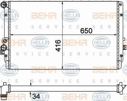 BEHR HELLA Service 8MK 376 735-365 - Motor Su Radyatörü parcadolu.com