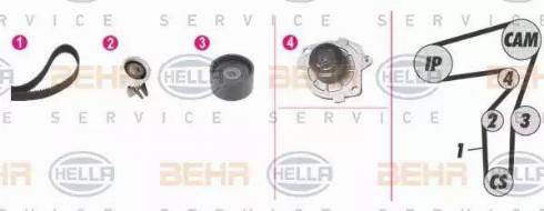 BEHR HELLA Service 8MP 376 814-871 - Devirdaim + Triger Kayışı Seti parcadolu.com