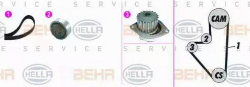 BEHR HELLA Service 8MP 376 815-831 - Devirdaim + Triger Kayışı Seti parcadolu.com