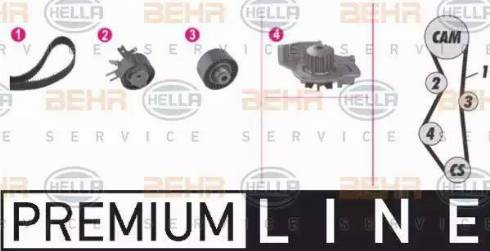 BEHR HELLA Service 8MP 376 811-881 - Devirdaim + Triger Kayışı Seti parcadolu.com