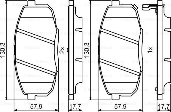 BOSCH 0 986 494 995 - BALATA FREN ON - HYUNDAI  I30 08-11-KIA  CEED 08-11  parcadolu.com