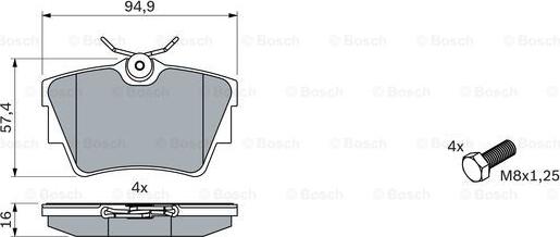 BOSCH 0 986 494 040 - ARKA FREN BALATASI TRAFIC VIVARO 08 - 01> GDB1479 parcadolu.com