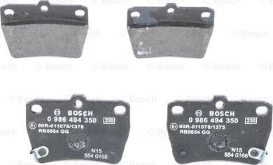 BOSCH 0 986 494 350 - Fren Balata Seti, Diskli Fren parcadolu.com