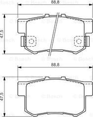 BOSCH 0 986 494 358 - FREN BALATASI ARKA HONDA CIVIC 2001-- CRV 2001-2007 ACCORD 1998-2008 FRV 04-- parcadolu.com