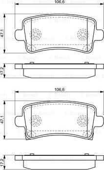 BOSCH 0 986 494 297 - ARKA FREN BALATASI INSIGNIA A 09> 17 parcadolu.com