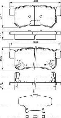 BOSCH 0 986 494 237 - FREN BALATASI ARKA SSANGYONG  ACTYON 08-12-KYRON 08-12-REXTON 06-12    parcadolu.com