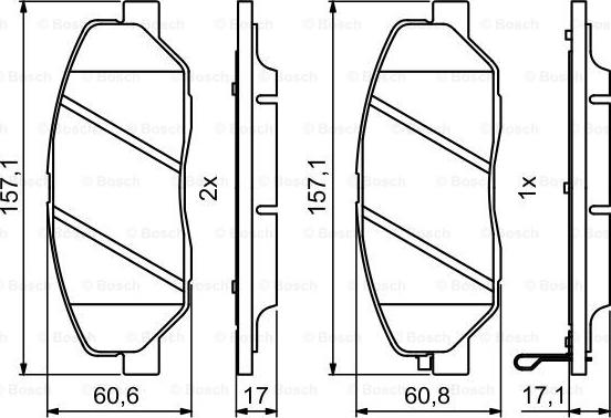 BOSCH 0 986 494 227 - FREN BALATASI ON SANTA FE 06-13 H350 15-> - SORENTO 09-> - KORANDO 10-> parcadolu.com