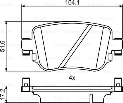 BOSCH 0 986 494 797 - FREN BALATASI ARKA SHARAN 10> CADDY IV 15> A1 10> Q3 11> - ALHAMBRA 10> LEON 12> OCTAVIA III 13> parcadolu.com