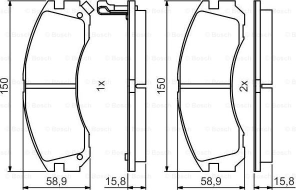 BOSCH 0 986 495 491 - Fren Balata Seti, Diskli Fren parcadolu.com