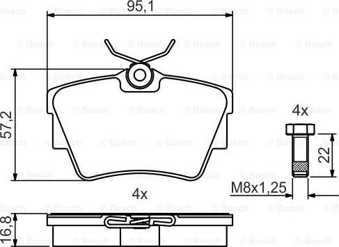 BOSCH 0 986 495 487 - Fren Balata Seti, Diskli Fren parcadolu.com