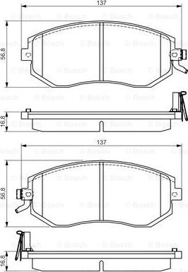 BOSCH 0 986 495 125 - FREN BALATASI ON SUBARU  FORESTER 09-12  2.0-2.5 -IMPREZA LEGACY 08-12  2.0 -OUTBACK 09-12  2.5  - XV 12-    parcadolu.com