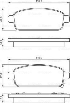 BOSCH 0 986 495 259 - ARKA FREN BALATASI ASTRA J CRUZE MOKKA parcadolu.com