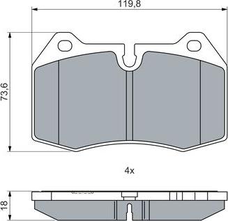 BOSCH 0 986 460 051 - Fren Balata Seti, Diskli Fren parcadolu.com