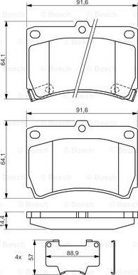 BOSCH 0 986 461 141 - BALATA FREN ON-MAZDA  323 90-96 KIA  RIO 00-02    parcadolu.com