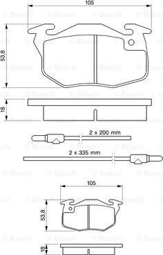 BOSCH 0 986 461 763 - ON FREN BALATASI R9 R11 R19 R21 CLIO I II MEGANE I EXPRES SYMBOL I II TWINGO LOGAN SANDERO SOLENZA parcadolu.com