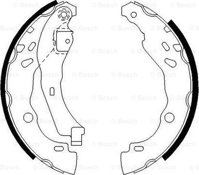 BOSCH 0 986 487 627 - ARKA FREN BALATASI PABUCLU RENAULT CLIO II 98>03 CLIO IV 12> SYMBOL II 08> SYMBOL III 14> DACIA LOGAN 04> DACIA SANDERO II 08> D parcadolu.com