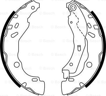 BOSCH 0 986 487 771 - ARKA FREN BALATASI PABUCLU RENAULT CLIO II 98>03 CLIO IV 12> SYMBOL II 08> SYMBOL III 14> DACIA LOGAN 04> DACIA SANDERO II 08> D parcadolu.com