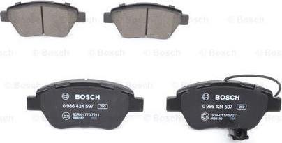 BOSCH 0 986 424 597 - Fren Balata Seti, Diskli Fren parcadolu.com