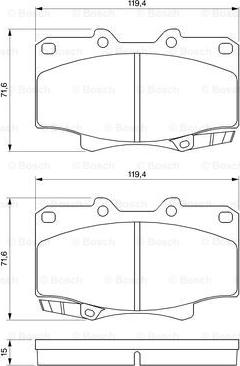 BOSCH 0 986 424 134 - BALATA FREN ON-TOYOTA  HIACE  2.2  90-  parcadolu.com