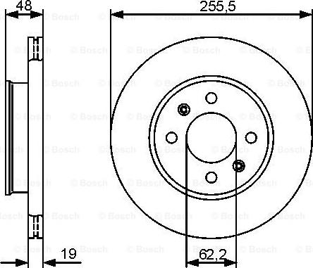 BOSCH 0 986 479 459 - FREN DISKI. ON. [255.5 - 19-17 MM] HYUNDAI parcadolu.com