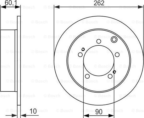 BOSCH 0 986 479 603 - FREN DISK ARKA DUZ 262-5 MITSUBISHI  PAJERO-PININ 99 parcadolu.com