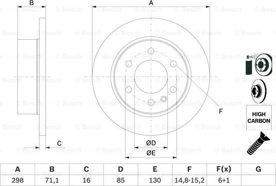 BOSCH 0 986 479 295 - ARKA FREN AYNASI CRAFTER 3T 5T 2.5TDI 04 - 06> SPRINTER 06 - 06> parcadolu.com