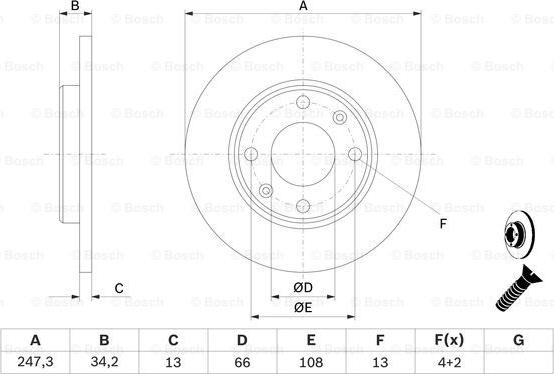 BOSCH 0 986 479 B55 - Fren Diski parcadolu.com