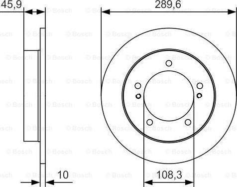 BOSCH 0 986 479 B09 - FREN DISKI ON DUZ-289-5 SUZUKI  JIMNY  1.3  01  parcadolu.com