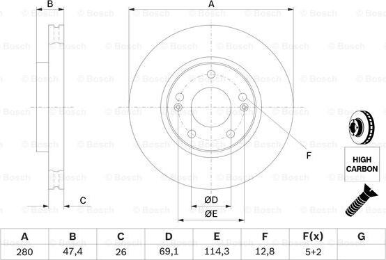 BOSCH 0 986 479 C07 - Fren Diski parcadolu.com