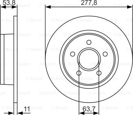 BOSCH 0 986 479 S51 - ARKA FREN DISK AYNASI CONNECT 1.8TDCI 02>13 ABSLI parcadolu.com