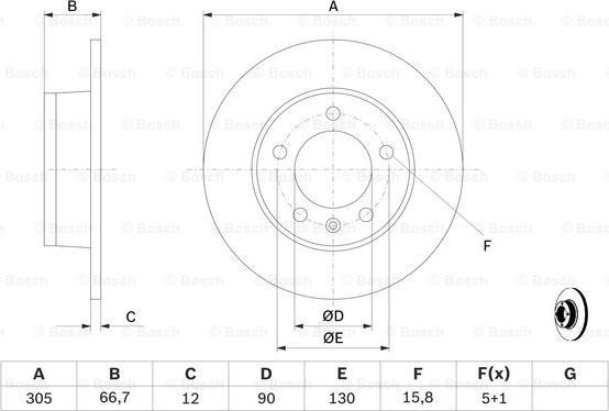 BOSCH 0 986 478 970 - ARKA FREN AYNASI DISKI RENAULT MASTER II OPEL MOVANO 01>10 1.9 DTI 2.2 DTI  2.5DCI 2.8 DCI parcadolu.com