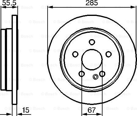 BOSCH 0 986 478 469 - FREN DISKI ARKA ML-CLASS W163 98>05 parcadolu.com