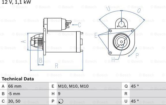 BOSCH 0 986 012 340 - Marş Dinamosu parcadolu.com