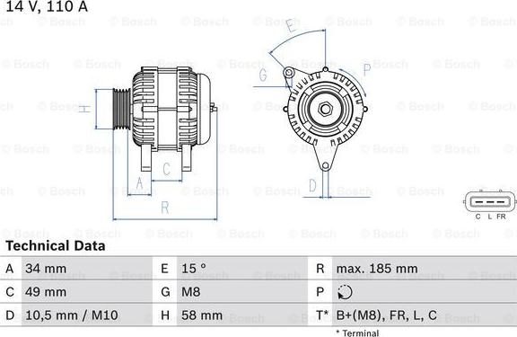 BOSCH 0 986 083 550 - Alternatör parcadolu.com