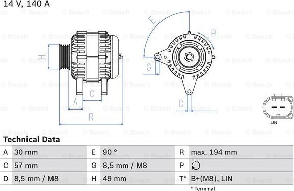 BOSCH 0 986 083 170 - Alternatör parcadolu.com