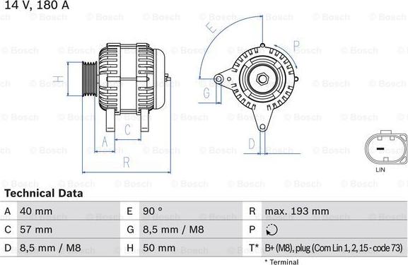 BOSCH 0 986 083 850 - Alternatör parcadolu.com