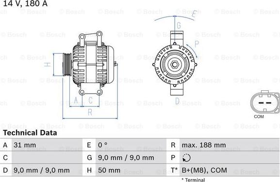 BOSCH 0 986 082 500 - Alternatör parcadolu.com